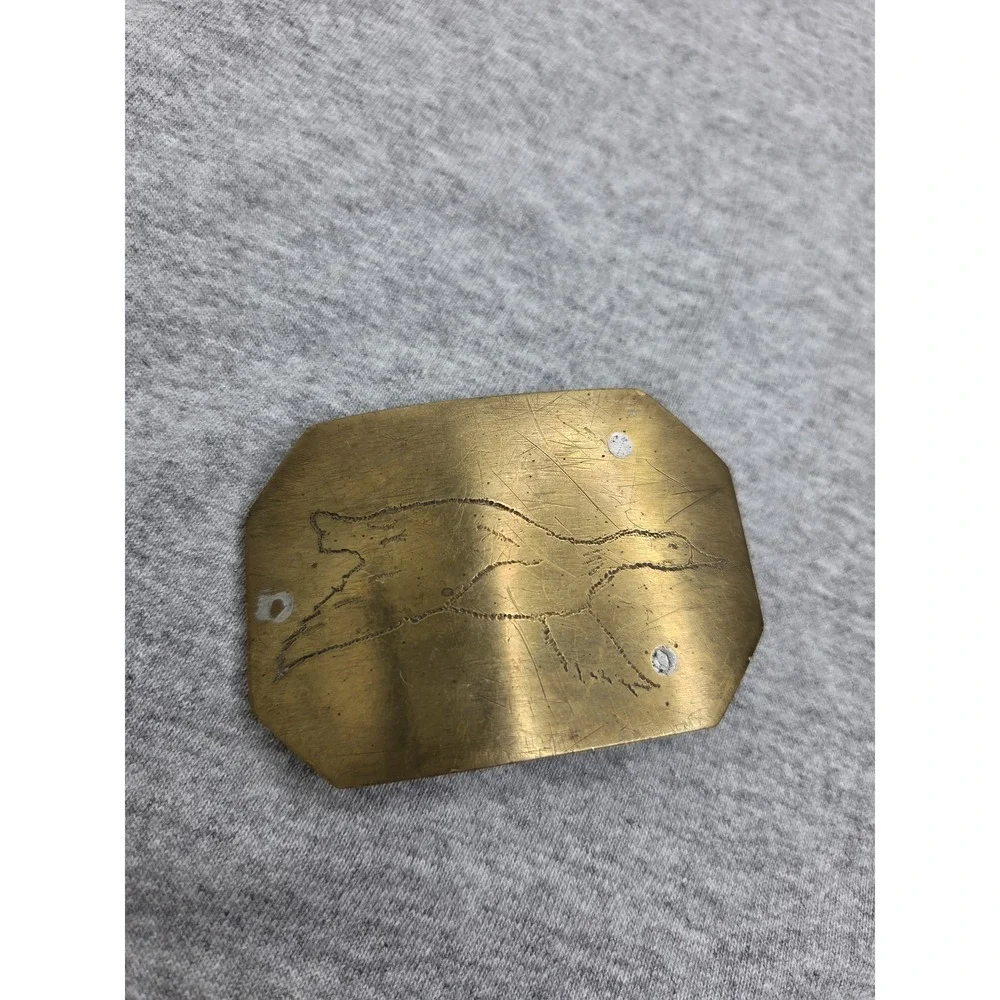 Antique Handmade Solid Brass Flying Goose Bird Belt Buckle